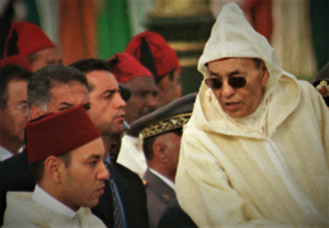 مشاركة الملك الحسن الثاني في المسيرة الخضراء