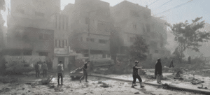 قذيفة صاروخية في مدينة طابا المصرية