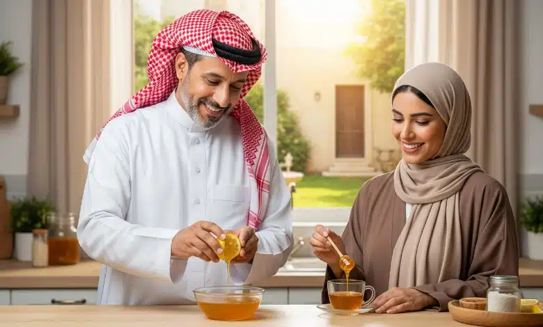العسل مع الليمون
